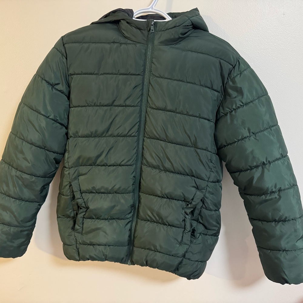 DeFacto Forest Green Puffer Jacket for Kids